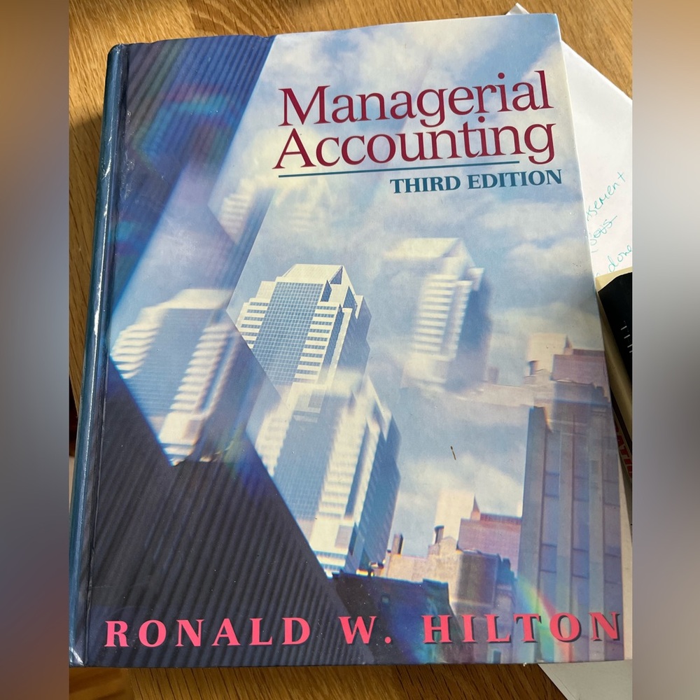 Managerial Accounting Third Edition Book